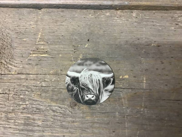 Magneet panter zwart/wit klein