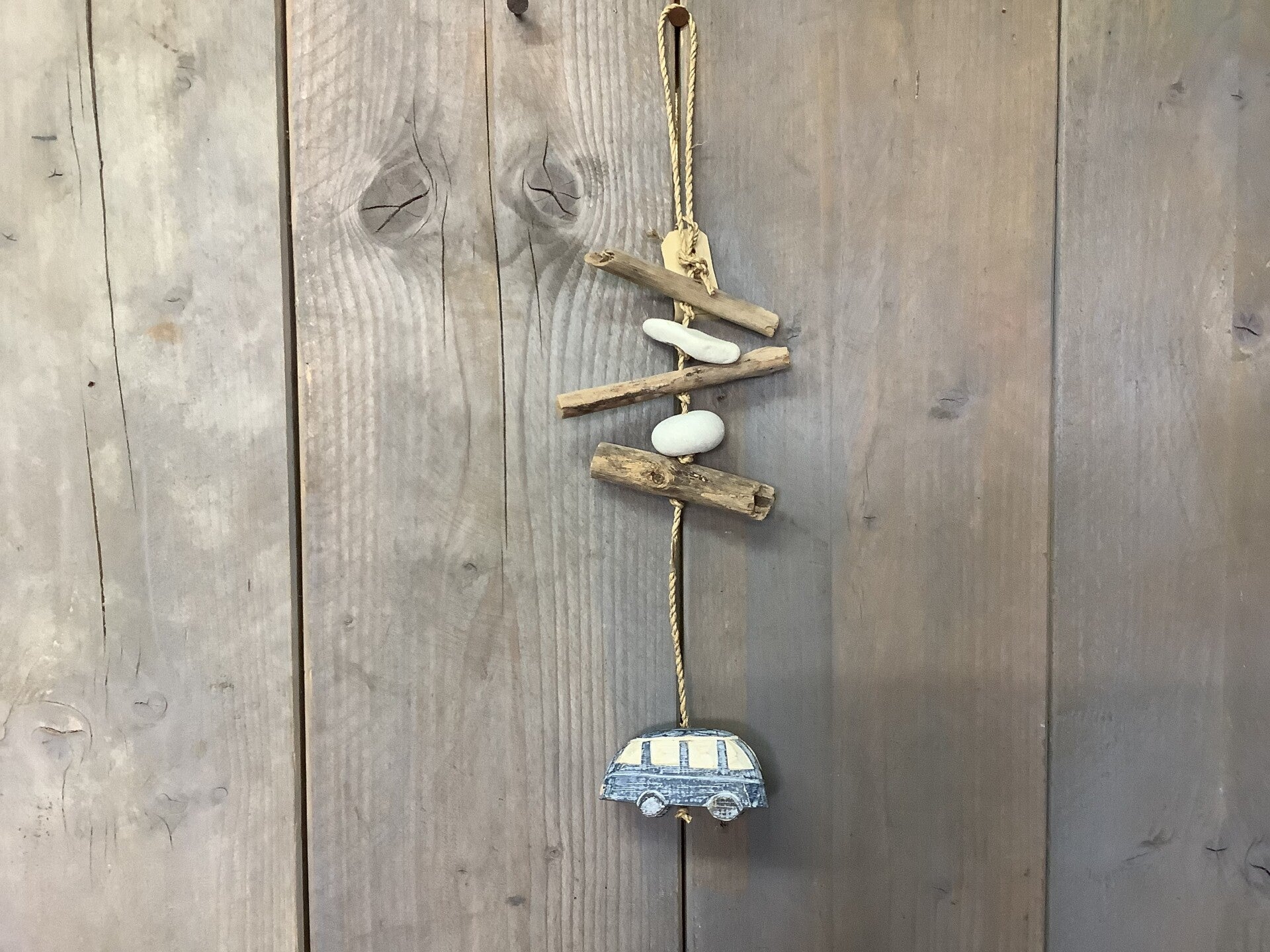 VW busje slinger blauw klein