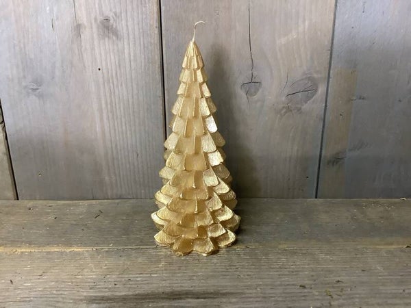Kaars kerstboom gold silkshiny varnish