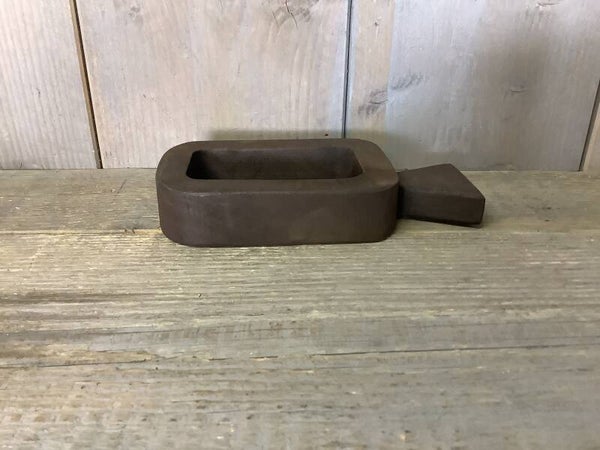 Houten bakje donker bruin