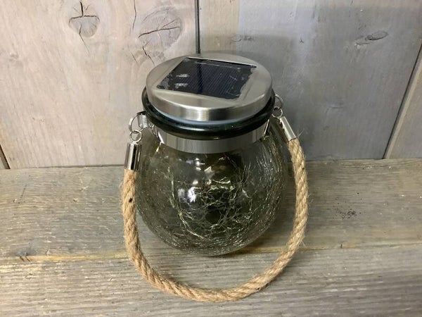 Solar hanglampje grijs