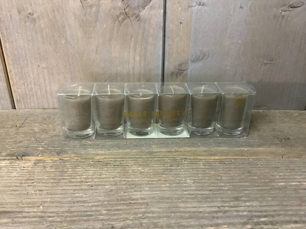 Mini kaarsje in glaasje Taupe