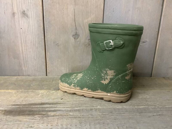 Stenen laarsje donker groen