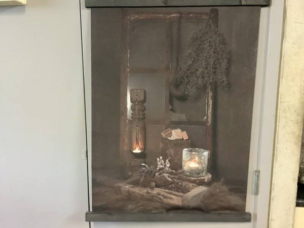 Wanddoek met amberblokjes