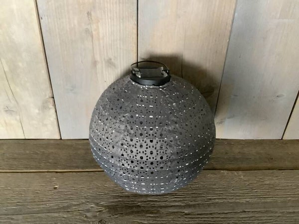 Solar lampion Marrakesh grijs