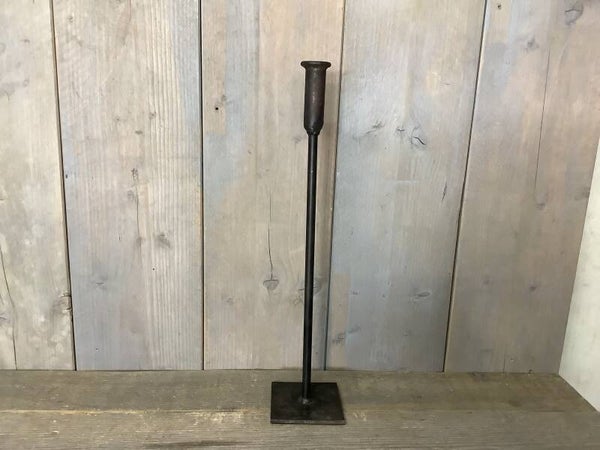 Ijzeren kandelaar zwart groot