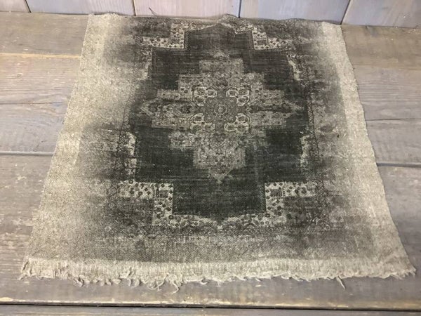 Shabby kelim doek zwart