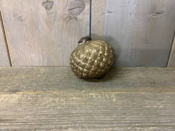 Glazen kerstbal vintage Brown