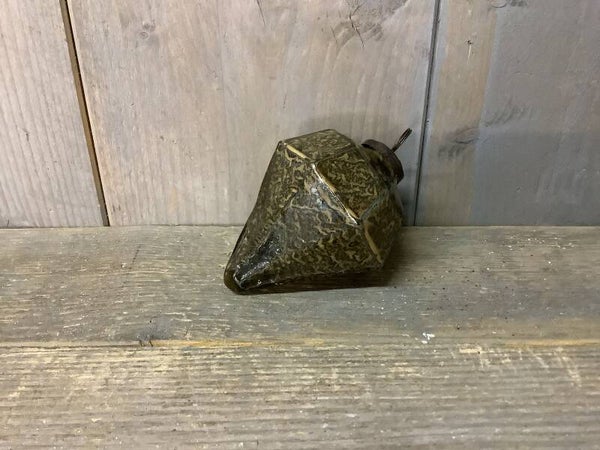 Glazen kerstbal vintage brown
