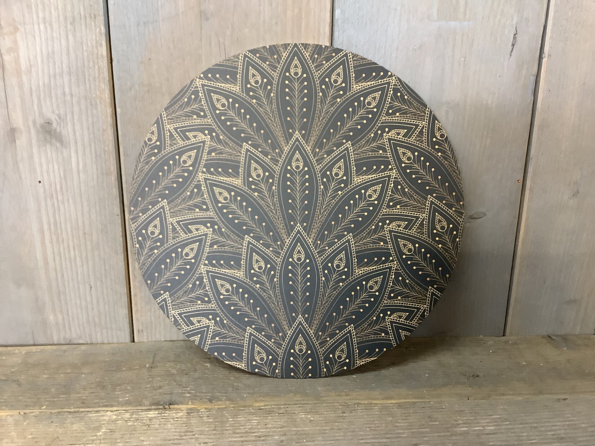 Muurcirkel goud/zwart