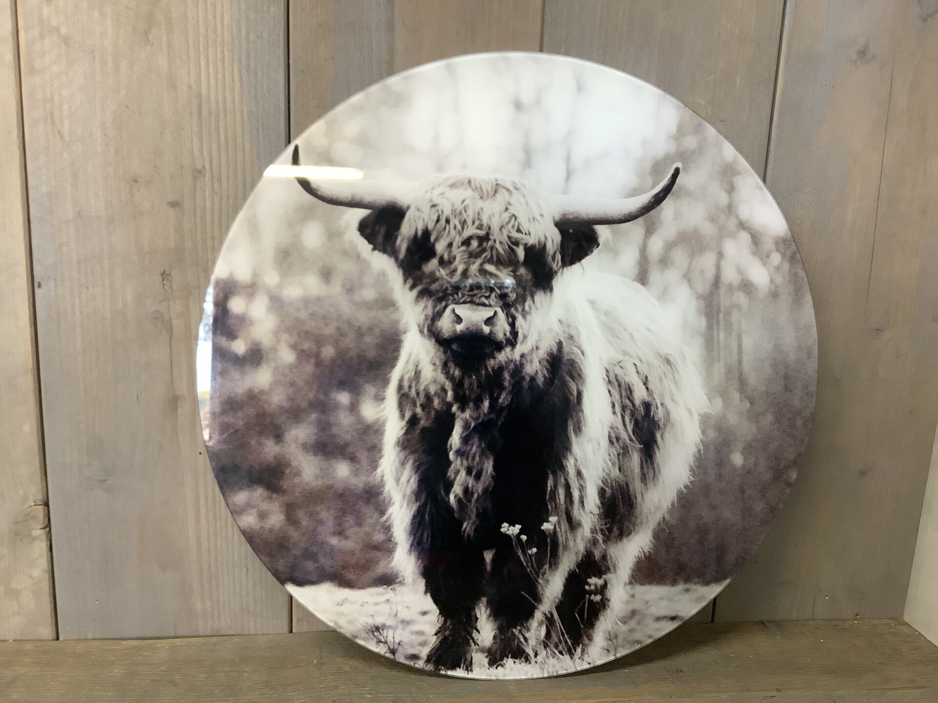 Muurcirkel hooglander glas