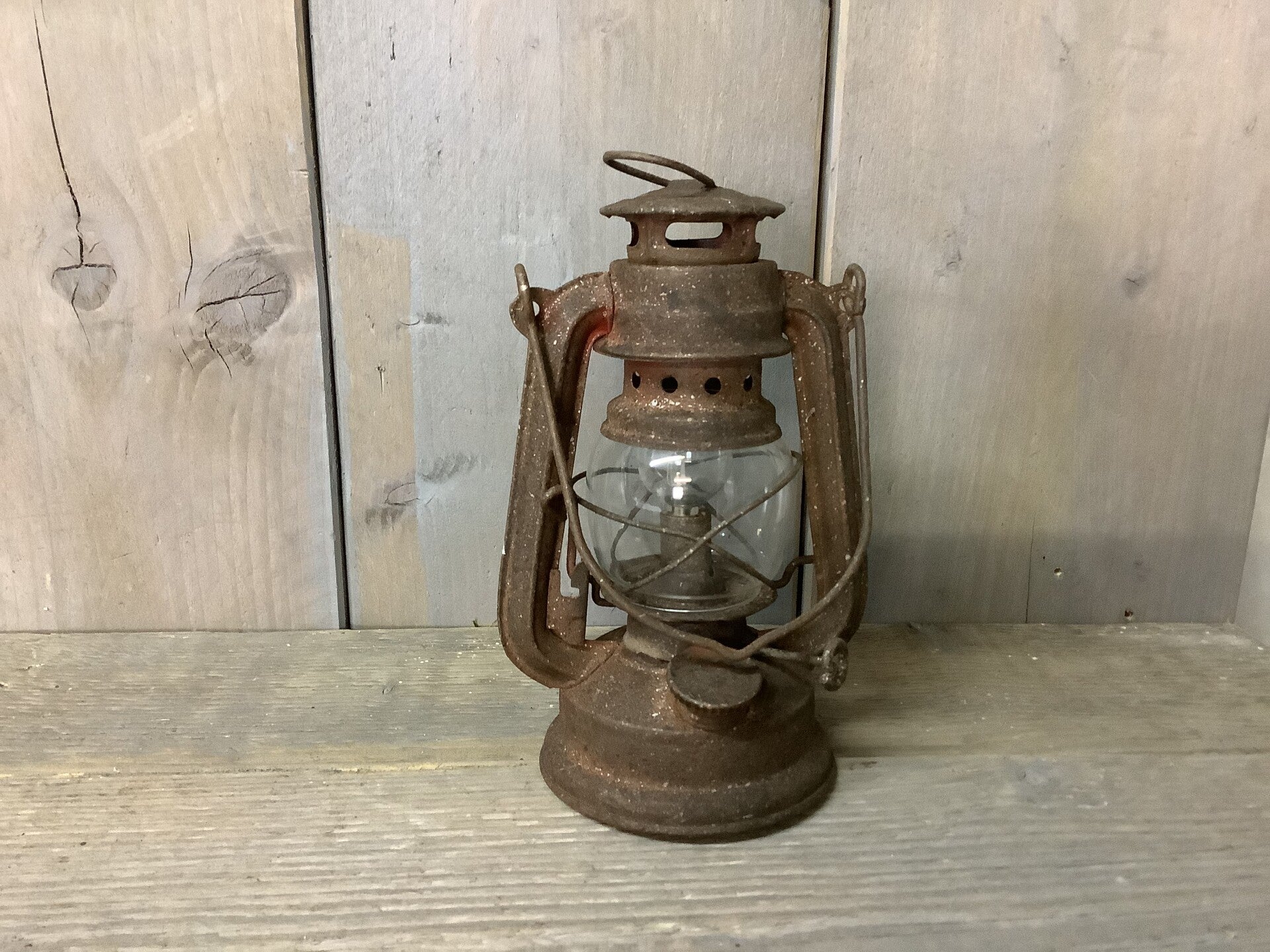 Lampje op batterijen roestkleur (lantaarn)