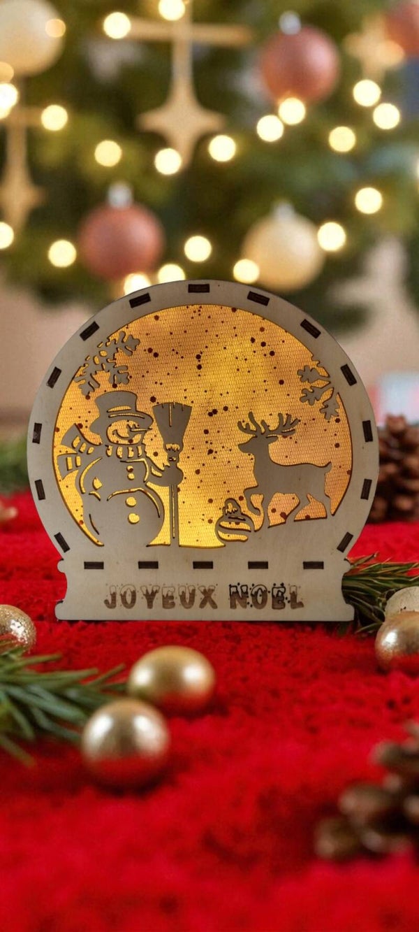 Boule lumineuse  Bonhomme de neige