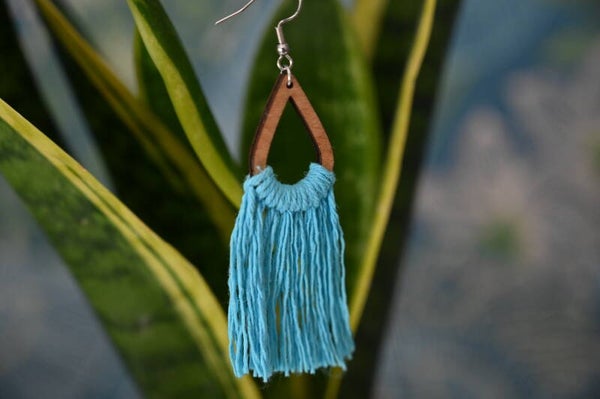 Boucle d'oreille macramé