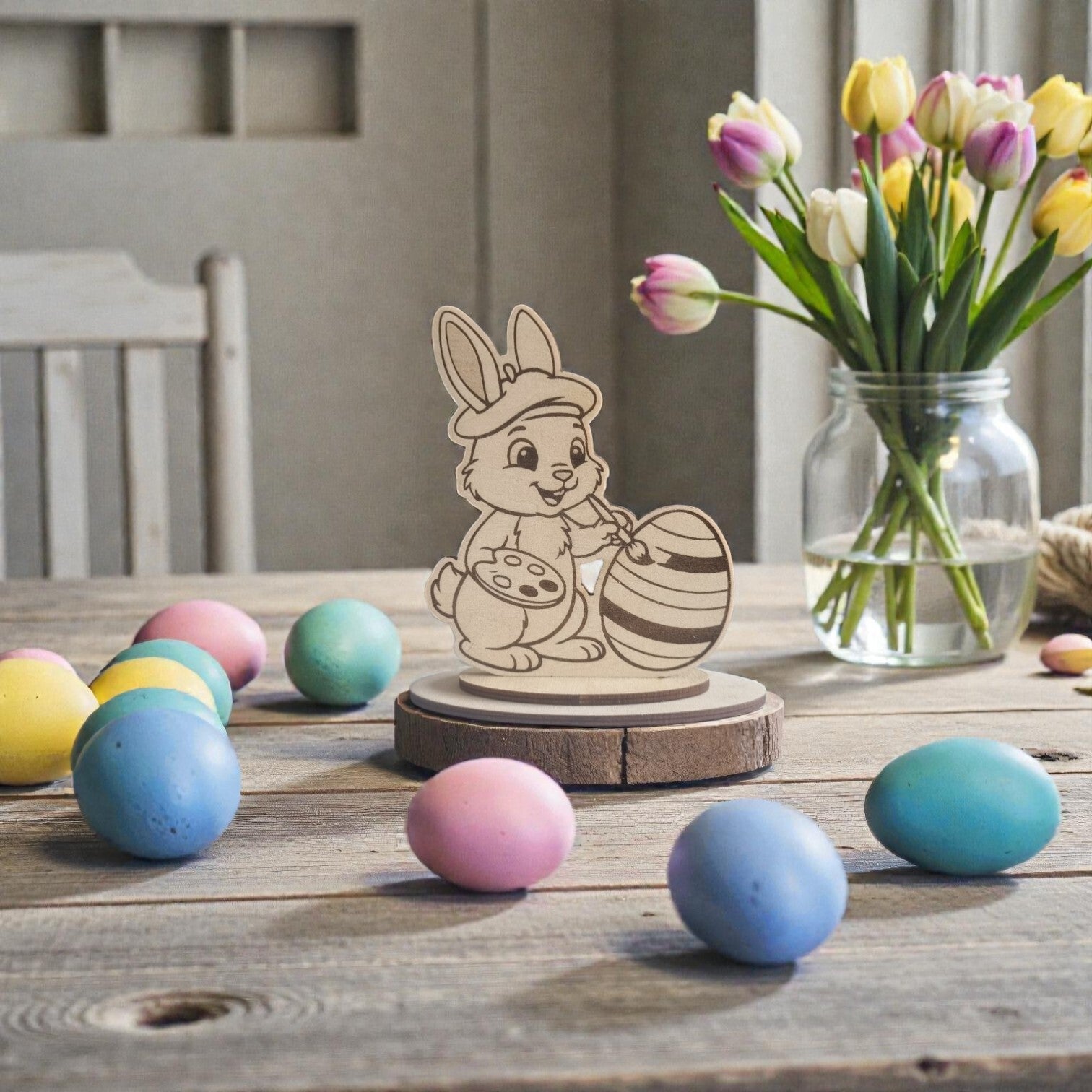 Lapin peintre de Pâques