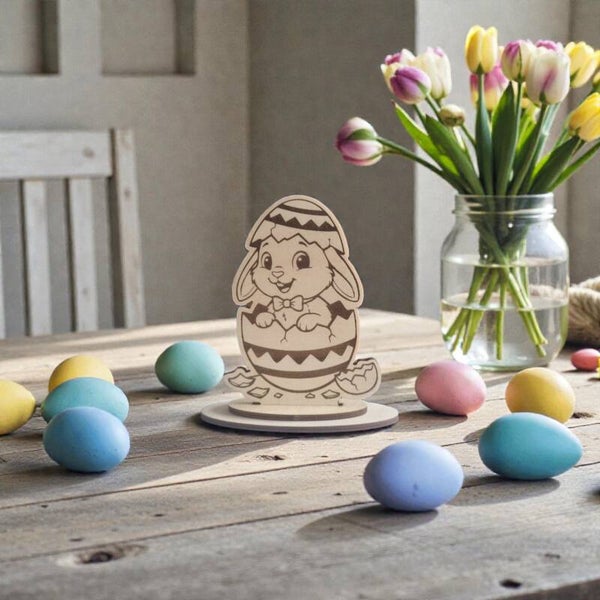 Lapin sortant d’un œuf