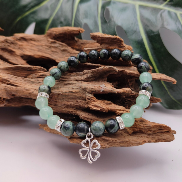 Armband Kambaba Jaspis / Groene Aventurijn