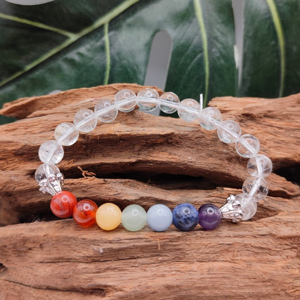Armband 7 Chakra's Bergkristal