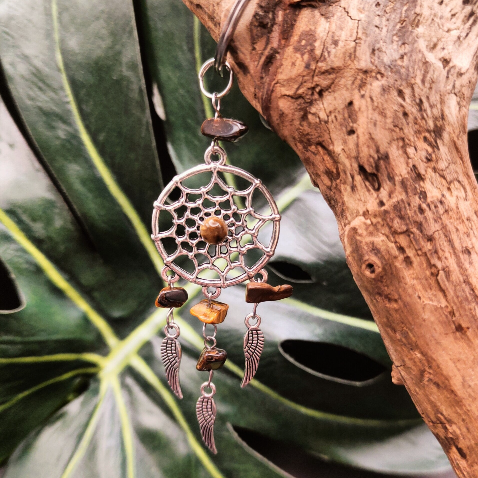 Sleutelhanger dromenvanger Tijgeroog