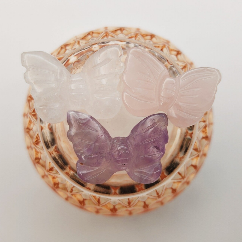 Gouden driehoek Amethist Rozenkwarts Bergkristal