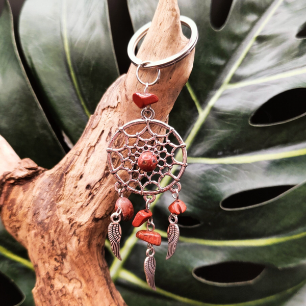 Sleutelhanger dromenvanger Rode Jaspis