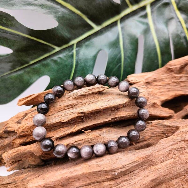 Armband Zilver Obsidiaan