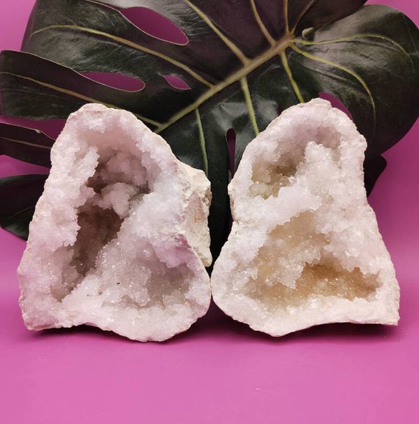 Bergkristal geode - paartje groot 1