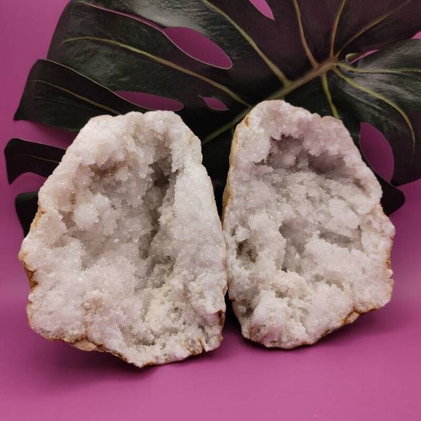 Bergkristal geode - paartje groot 2