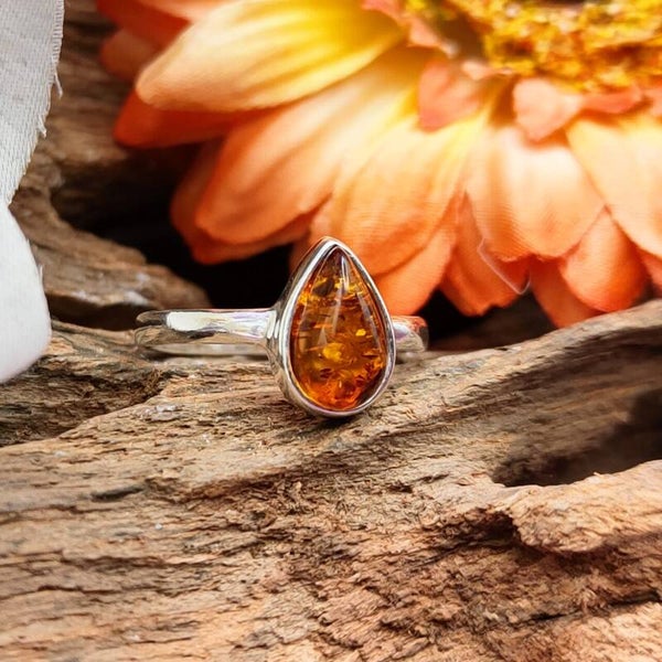 Ring Barnsteen Druppel