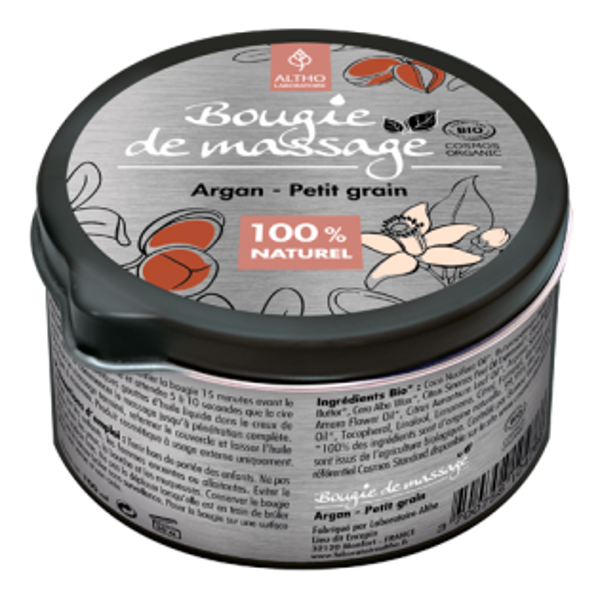 Bougie de massage Argan / Petit grain