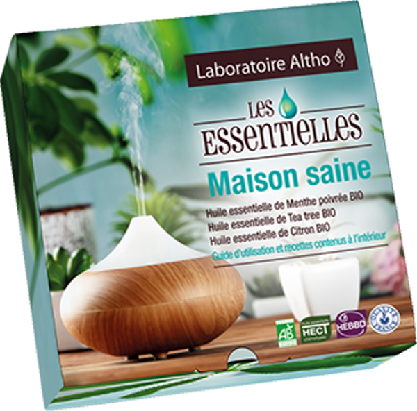 Les essentielles - Maison saine Coffret de 3 huiles essentielles bio de 10 mL