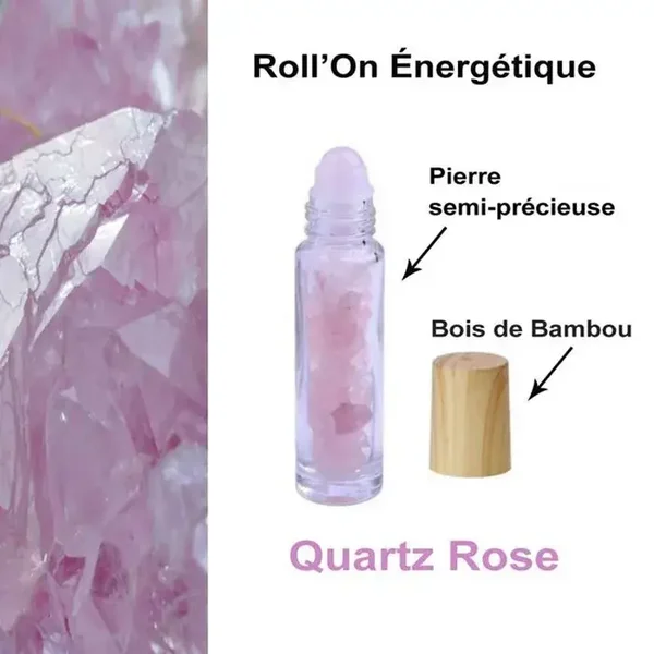 Roll’on Energétique Quartz Rose