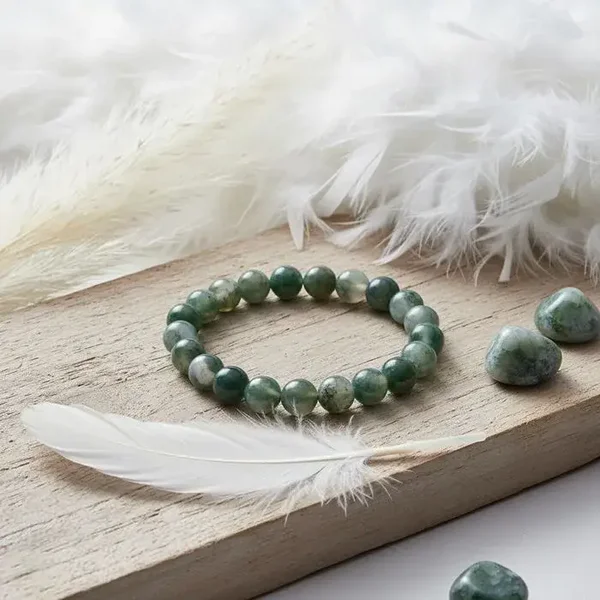 Bracelet Essentiel «Confiance en soi» Agate Mousse