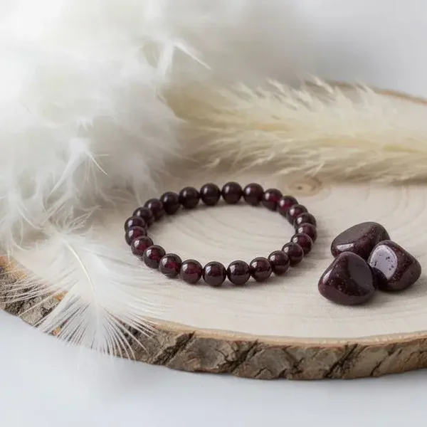 Bracelet Essentiel «Motivation» Grenat