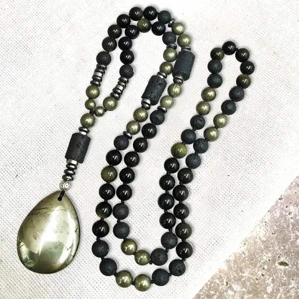 Sautoir "Aura" Pyrite