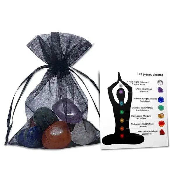 Lot de 7 Pierres Chakras