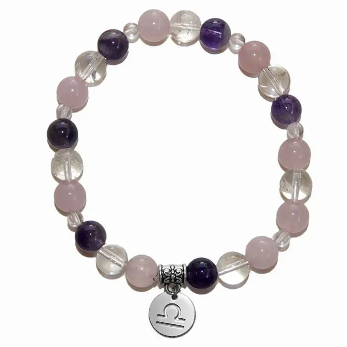 Bracelet Litho'Zodiac Balance - perles de 8 mm