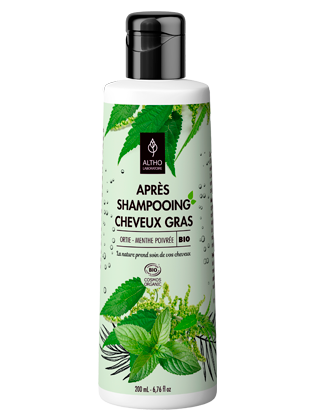 Après-shampooing cheveux gras bio - Ortie / Menthe poivrée