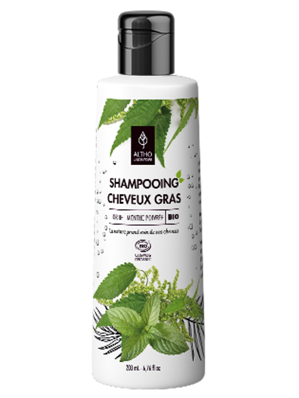 Shampooing cheveux gras bio - Ortie / Menthe poivrée