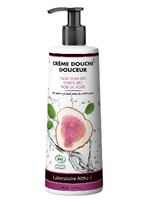 Crème douche douceur bio - Aloe vera / Karité / Bois de rose