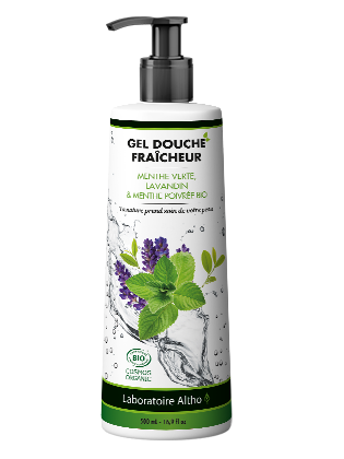 Gel douche fraîcheur bio - Menthe verte / Lavandin / Menthe poivrée