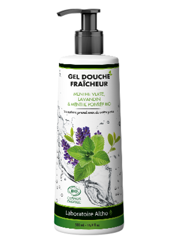 Gel douche fraîcheur bio - Menthe verte / Lavandin / Menthe poivrée