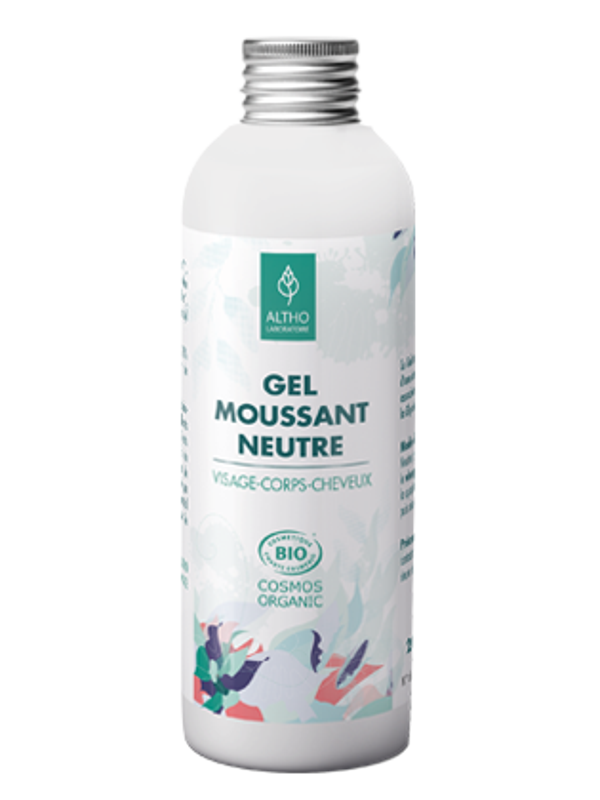 Gel moussant neutre bio - visage, corps et cheveux - 200 mL