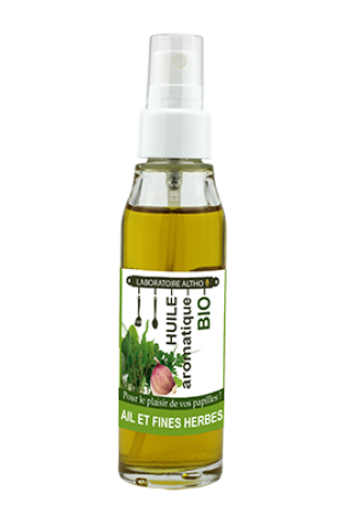 Huile culinaire bio - Ail et fines herbes