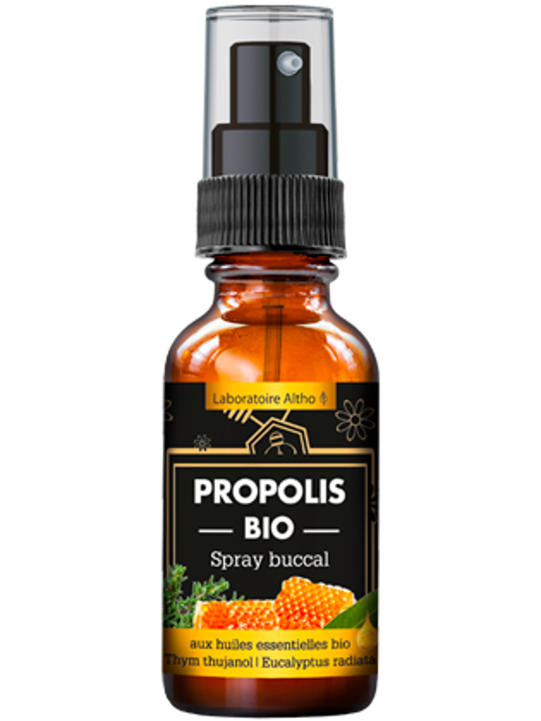 Spray buccal aux huiles essentielles bio de Thym thujanol et Eucalyptus radiata