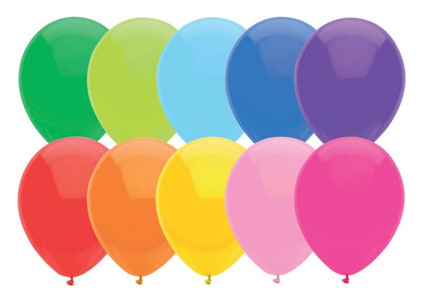 Ballon assorti kleur 50 stuks