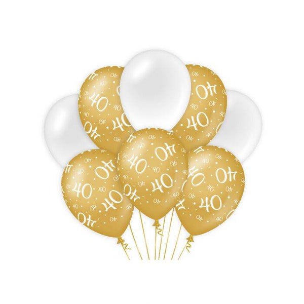 Ballon Goud/Wit 40