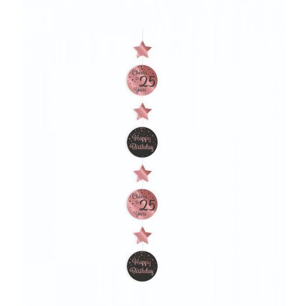 Hangende decoratie Rosé/Zwart 25
