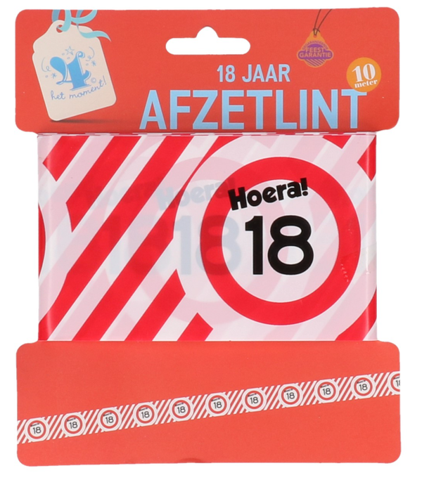 Afzetlint 18 jaar