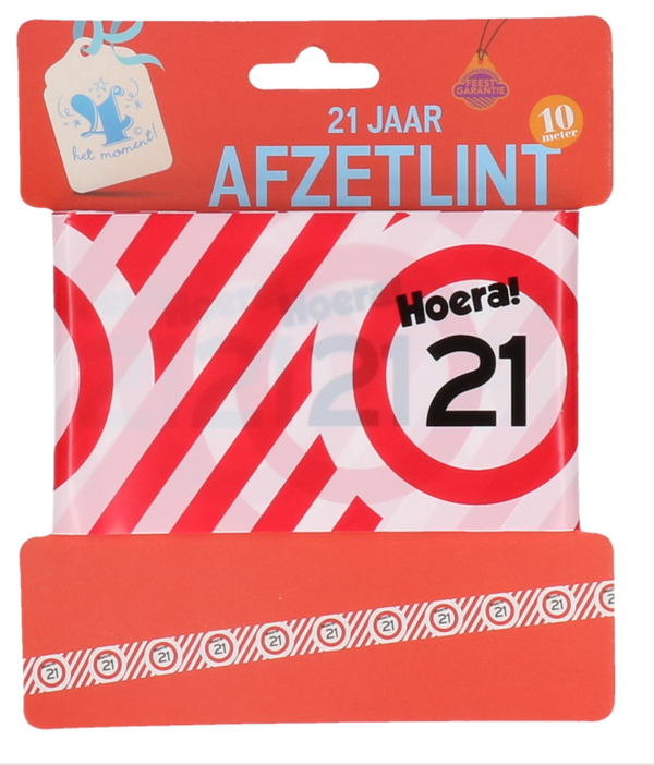 Afzetlint 21 jaar